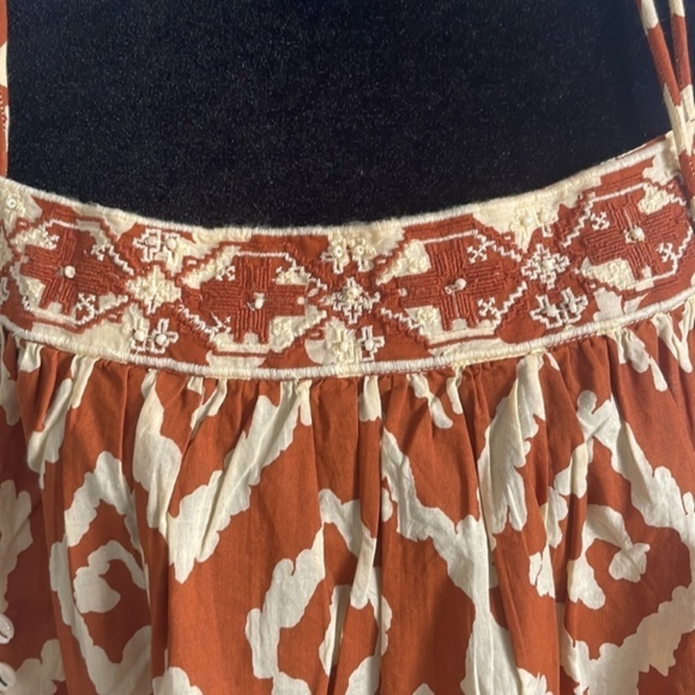 NWT Haute Hippie Seashell Tribal Beaded Flowy Strap Top 0016 - Picture 2 of 10